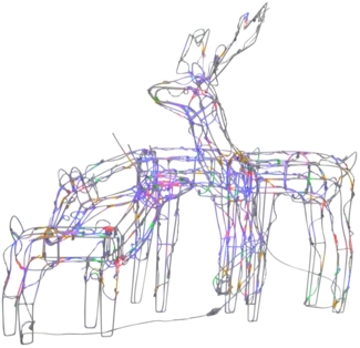 vidaXL 3-tlg. LED-Rentiere Set Weihnachtsdeko 229 LEDs 328542