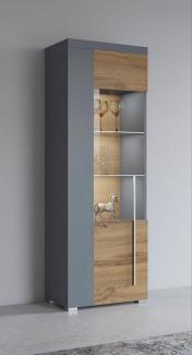 INOSIGN Vitrine Roger,Höhe 160cm stilvolle Glasvitrine mit verstellbare Glasböden Standvitrine 1Trg, viel Stauraum, ohne Beleuchtung