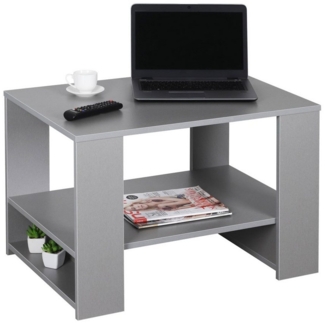 RICOO Couchtisch mit Stauraum 72 x 50 x 50 cm, Couchtisch Holz, Wohnzimmertisch für Couch Grau – WM090-PL - Tisch Wohnzimmer Tisch, Sofatisch, Coffee Table, Couchtisch klein