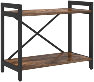 vidaXL Bücherregal Räuchereiche 60 x 30 x 48,5 cm Holzwerkstoff 868403