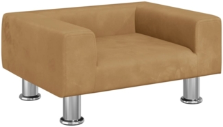 vidaXL Kindersofa Braun 50x40x26,5 cm Samt 3196341