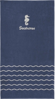 Seahorse Strandtuch Waves, Frotteevelours (1-St), 100x180, für Strand und Pool, Trendy summer design in maritime style