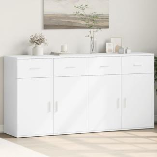 vidaXL Sideboards 2 Stk. Weiß 79x38x80 cm Holzwerkstoff 3276616