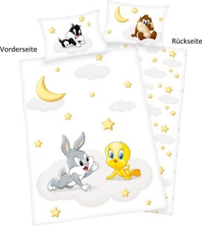 LOONEY TUNES Babybettwäsche Looney Tunes, Renforcé, 2 teilig, mit liebevollem Motiv