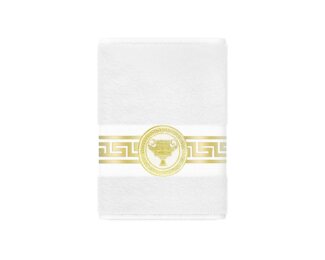 Belle Arti Handtücher Gästehandtücher Badetücher Duschtücher Saunatücher Mäander Amphore Set, (1-St), schwarz weiss, gold hochwertig eingestickt Baumwolle weich saugstark
