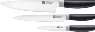 Zwilling Messer-Set Nowo S (Set, 3-tlg, Spick- und Garniermesser 10 cm, Fleischmesser 18 cm, Kochmesser 20 cm), Edelstahl 18/10, farblichen Griffe, Eisgehärtete FRIODUR Klinge
