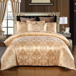 BYSURE Bettwäsche, Polyester, 2 teilig, Satin-Bettbezug, Luxus, 2/3-teilig Bettwäsche-Set