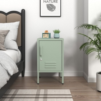 INOSIGN Nachtkommode Nachttisch Nachtkonsole Beistelltisch Metallschrank Siena (in 4 Farben aus Metall Stahlschrank Bestseller), Nachtschrank in der Höhe verstellbar, abschließbar