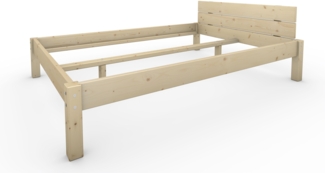 Pfostenbett Massivholzbett (Fichte) "Daybett" 140 x 200 cm 38 cm Holzbett 300kg
