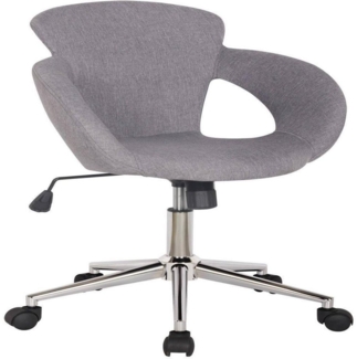 SixBros. Bürostuhl Moderner Schreibtischstuhl, Stabiler Sternfuß, Drehstuhl mit Stufenloser Höhenverstellung, Bezugsstoff Grau M-65335-1/2335