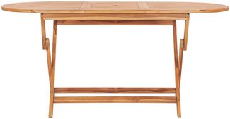 vidaXL Gartentisch Klappbar 160×80×75 cm Massivholz Teak 48998