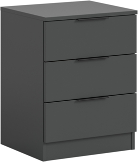 Nachtkommode Alvas (B/H/T: 45x60x40 cm) in anthrazit und anthrazit