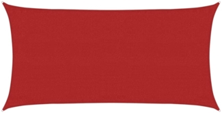 vidaXL Sonnensegel 160 g/m² Rot 3x6 m HDPE 311625