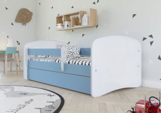 Bjird Kinderbett Babydream 180x80 cm 160x80 cm 140x70 cm (optional mit Matratze, mit Schublade Rausfallschutz und Lattenrost), verschieden Farben und Varianten für Mädchen und Jungen