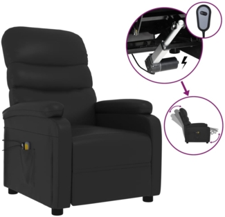 vidaXL Elektrischer Massagesessel Schwarz Kunstleder [3073677]