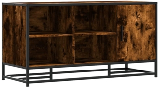 vidaXL Schuhbank Räuchereiche 100x40x53,5 cm Holzwerkstoff und Metall 849216