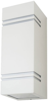 Up & Down Wandlampe aus weißem ALU, Höhe 25 cm, VT-7662