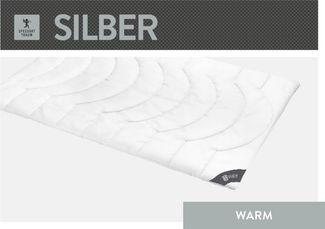 SPESSARTTRAUM Baumwollbettdecke Silber, hergestellt in Deutschland, allergikerfreundlich