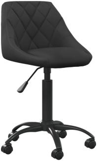 vidaXL Bürostuhl 360 Grad drehbare Rollen, Samt schwarz, 44 x 46 x 67,5 cm