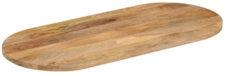 vidaXL Tischplatte 110x50x2,5 cm Oval Massivholz Mango 370127