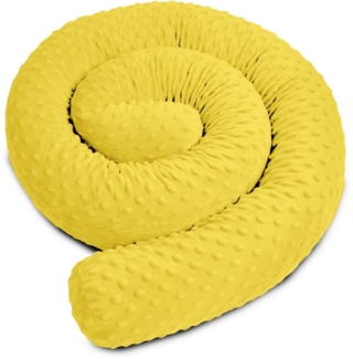 Amilian Nestchenschlange Bettschlange 210cm - Seitenschläferkissen - Bettrolle, Nestchen - Bettumrandung als Kopfschutz - Kantenschutz für Babybett