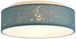 Zedelmaier Lampenschirm Deckenlampe Deckenleuchte mit Stoff-Lampenschirm, Wohnzimmerlampe Schlafzimmer Kinderzimmer Flur Lampe