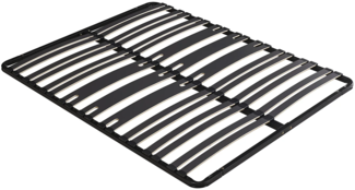 Vente-unique - Gestell Lattenrost 160 x 200 cm - 2 x 15 Latten - 3 Zonen für verstärkten Halt im Lendenbereich - Ohne Füße - Schwarz - CERRISI von YSMÉE