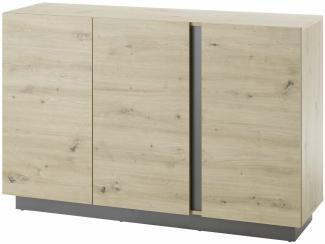 Sideboard 3-türig 138x91 cm Eiche Graphit CORATO