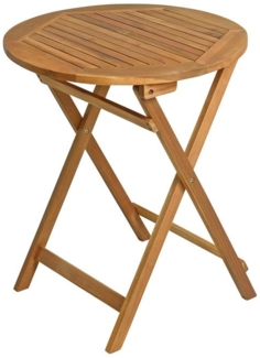 Balkontisch Klapptisch Holztisch Ø 57 cm Rund Gartentisch Tisch Akazie 72,5 cm