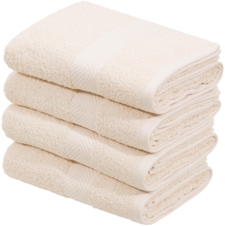 my home Handtücher Eva, 4 Handtücher 50x100, Premium-Qualität 550g/m², Walkfrottee (4-St), flauschig, Handtuchset aus 100 % Baumwolle, 5 Jahre Garantie