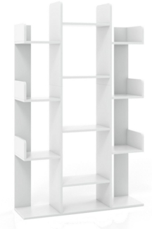 COSTWAY Bücherregal, mit 13 offenen Fächern, im Baumform, 86x24,5x141cm