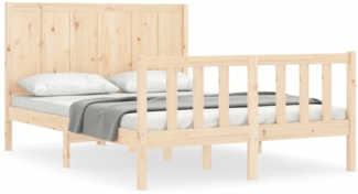 vidaXL Massivholzbett mit Kopfteil 3192591