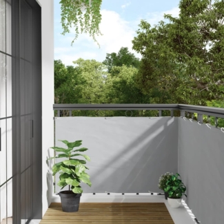 vidaXL Balkon-Sichtschutz Grau 300x90 cm PVC 4005436