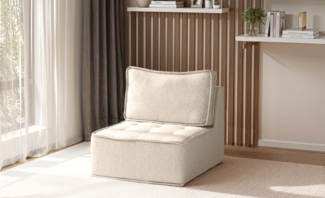 Sessel SANDE 1-Sitzer Modul Stoff Raven Creme