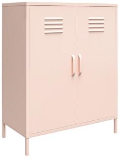 loft24 Mehrzweckschrank Mission District Highboard aus Metall, Metallschrank mit 2 Türen im Retro Look