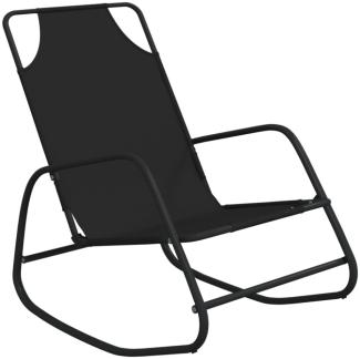 vidaXL Schaukelliege Schwarz Stahl und Textilene 318124