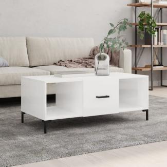 vidaXL Couchtisch Hochglanz-Weiß 102x50x40 cm Holzwerkstoff 829302