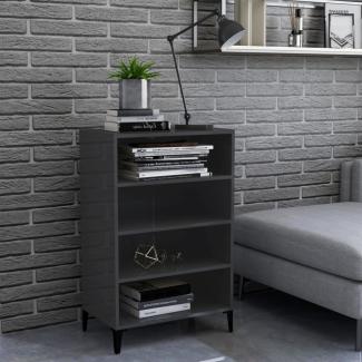 vidaXL Sideboard Hochglanz-Grau 57 x 35 x 90 cm Spanplatte [806138]