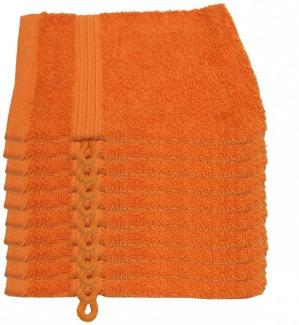 Julie Julsen Waschhandschuh 10-Waschhandschuh-Orange-Waschhandschuh 15 x 21 cm (10-tlg)