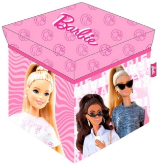 Barbie Praktische Aufbewahrungsbox zusammenklappbar – Perfekte Ordnung für das Kinderzimmer, 30x30x30 cm