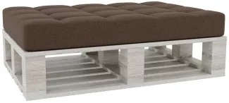Gutekissen® Palettenkissen Gesteppte Kissen mit Knöpfen, Palettenauflagen Sitzkissen Rückenlehne Gesteppt PFG (Sitzkissen 120x60, Braun)