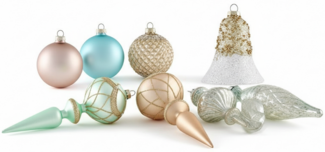 Weihnachtskugel 35er Set FROSTING Glas Bunt