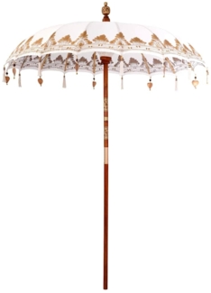 vidaXL Balinesischer Sonnenschirm Creme (180-190) x 260 cm 42006454
