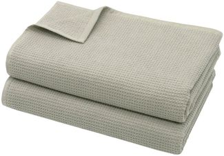 ZOLLNER Saunatuch, Baumwolle (2-St), 70 x 180 cm, 100% Baumwolle, vom Hotelwäschespezialisten, Waffelpique