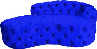 Casa Padrino Luxus Chesterfield Samt Chaiselongue Royalblau