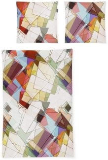 Irisette Magic Mako-Satin Bettwäsche 155x220 Rauten Mosaik Abstrakt bunt 8889-90