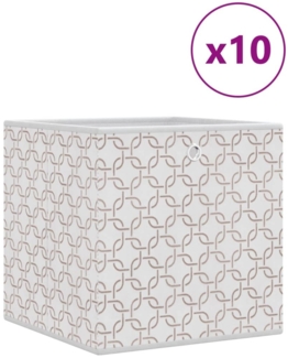 vidaXL Faltboxen 10 Stk. Creme 32x32x32 cm Vlies 4018982