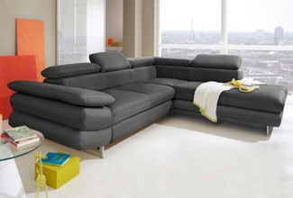 INOSIGN Ecksofa Solution L-Form, mit Arm- & Kopfteilverstellung, wahlweise mit Bettfunktion