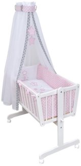 Baby-Delux Babybettwäsche Baby Wiegenset, Textilien, 6 teilig, Wiegenset 6-tlg. für Babywiege 90x40 (ohne Wiege) verschiedene Designs