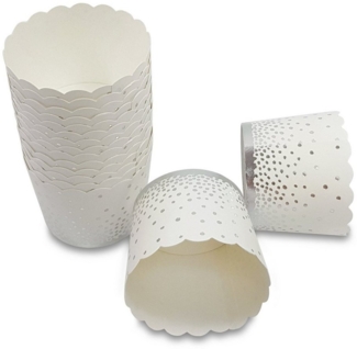 Frau WUNDERVoll Muffinform Muffin Backformen 25 Stück, groß Durchmesser 6,1 cm,Punkte Silber, (25-tlg)